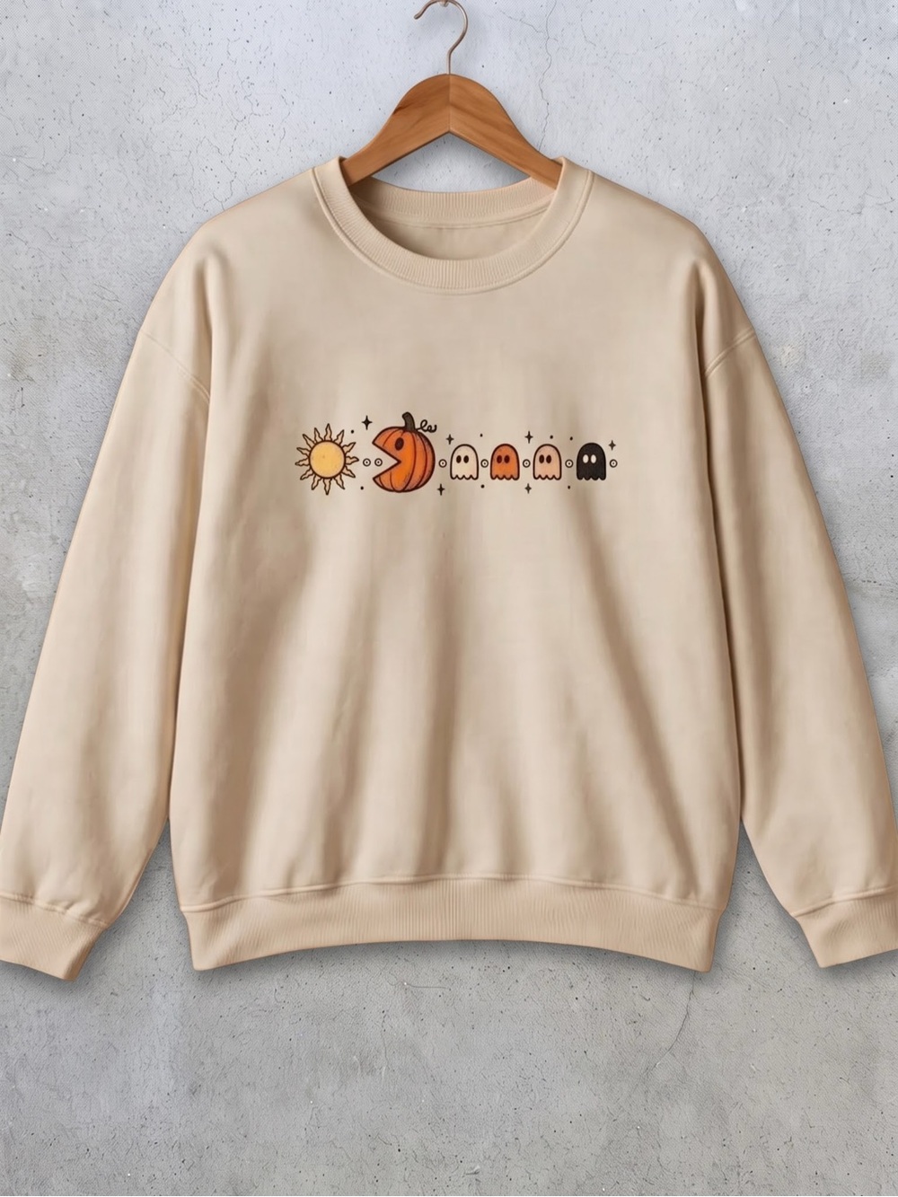 Retro Halloween Pumpkin Ghost Sweatshirt |
Fall Spooky Season Crewneck